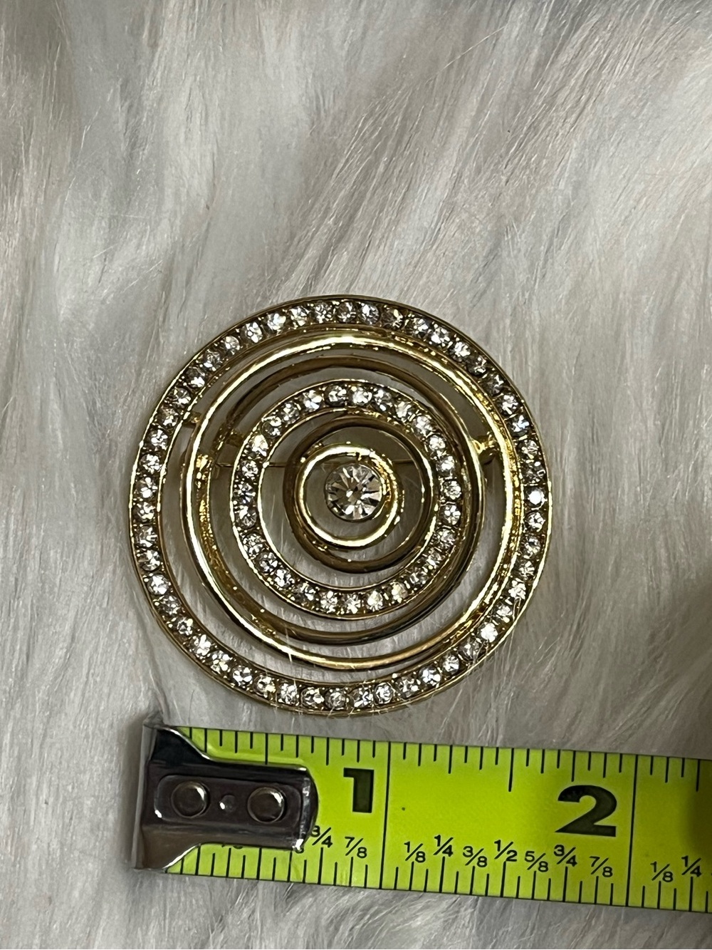 Swirl Rhinestone Brooch - Picture 8 of 8